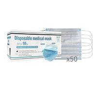 Masques Chirurgicaux TYPE IIR Certifiés Ce, 50 Unités, BFE ≥98%, EN 14683: 2019 + AC: 2019