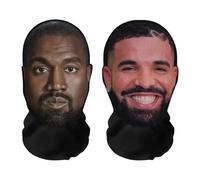 Masques complets avec impression 3D réaliste « Rapper Bundle » Drake, Kanye Ye, respirants, légers et confortables, idéaux pour le cosplay, les fêtes, Halloween, le carnaval et les événements ou les