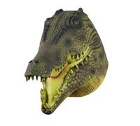 Masques d'animaux pour adultes Costume de crocodile en latex sans danger Masque d'alligator respirant à tête complète Masques d'animaux effrayants réalistes pour Halloween Carnaval Cosplay Costume de