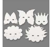 Masques de fantaisie, h 15-20 cm, 230 g, 5 pièces.