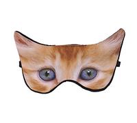 Masques de Nuit Cache Yeux Respirant Masque de Sommeil Relaxation Ultra-Douce Motif Chat 3D Bandeau de Nuit Anti-lumière avec Sangle Réglable Confortable pour Sieste Voyage Avion Dormir