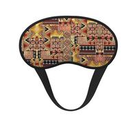 Masques de sommeil africains en tissu patchwork soyeux pour les yeux en satin doux avec sangle élastique pour les yeux de nuit pour femmes et hommes