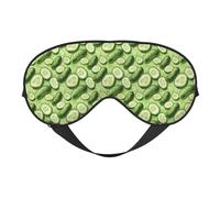 Masques de sommeil double face avec imprimé de concombre de fruits de dessin animé pour homme et femme, couvre-yeux occultant pour voyage/sommeil