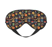 Masques de sommeil double face avec imprimé festival de lumières pour femmes et hommes, couvre-yeux occultants pour voyage/sommeil