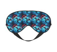 Masques de sommeil double face - Motif requin marteau - Pour homme et femme - Occultant pour voyage et sommeil