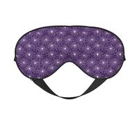 Masques de sommeil double face pour les yeux - Motif toile d'araignée violette - Pour homme et femme - Occultant pour voyage/sommeil
