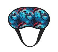 Masques de sommeil pour femmes et hommes - Bande élastique occultante, motif requin-marteau, masque de voyage original pour dormir en avion