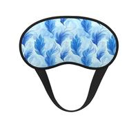 Masques de sommeil pour femmes et hommes - Élastique, occultants, bleu, motif plumes, masque de voyage pour dormir en avion