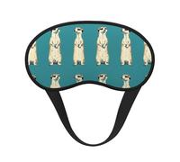 Masques de sommeil pour femmes et hommes - Élastique, occultants, motif suricate debout, masque de voyage pour dormir en avion