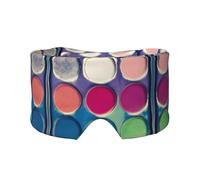 Masques de sommeil pour les yeux et les oreilles avec palette de couleurs rondes (67 x 12 cm) - Convient pour les voyages, le yoga, le repos profond à l'intérieur et à l'extérieur