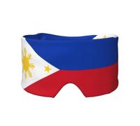 Masques de sommeil pour les yeux et les oreilles imprimés drapeau des Philippines (67 x 12 cm) Convient pour les voyages, le yoga, le repos profond en intérieur et en extérieur