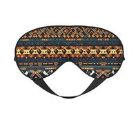 Masques de sommeil soyeux à texture ethnique tribale africaine - Bandeau élastique en satin doux pour homme et femme - Pour la sieste de voyage - Étoiles nocturnes silencieuses