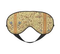Masques de sommeil soyeux au trésor labyrinthe en satin doux élastique pour femme homme sieste de voyage - Étoiles de nuit silencieuses