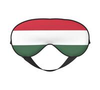 Masques de sommeil soyeux avec drapeau de la Hongrie - Couverture des yeux en satin doux - Élastique pour femme et homme - Pour la sieste de voyage - Étoiles nocturnes silencieuses