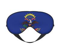 Masques de sommeil soyeux avec drapeau de l'État du Dakota du Nord - Couverture en satin doux - Bandeau élastique pour femme et homme - Pour la sieste de voyage - Étoiles nocturnes silencieuses