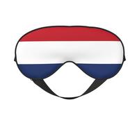 Masques de sommeil soyeux avec drapeau néerlandais en satin doux et élastique pour la sieste de voyage pour homme et femme - Étoiles nocturnes silencieuses