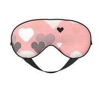 Masques de sommeil soyeux et abstraits, motif graphique d'amour, couverture des yeux en satin doux, bandeau élastique pour femme et homme, sieste de voyage - étoiles nocturnes silencieuses