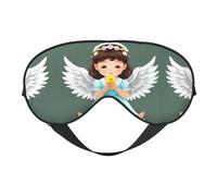 Masques de sommeil soyeux et mignon en satin doux pour les yeux d'ange pour femmes et hommes - Étoiles de nuit silencieuses