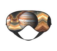 Masques de sommeil soyeux Jupiter paysage couverture des yeux en satin doux élastique pour femme homme sieste de voyage - Étoiles de nuit silencieuses