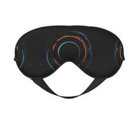 Masques de sommeil soyeux mystérieux cosmiques avec trous noirs pour les yeux en satin doux élastique pour femme homme sieste de voyage - Étoiles nocturnes silencieuses