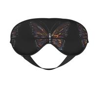 Masques de sommeil soyeux mystérieux en satin doux pour les yeux de papillon pour femmes et hommes - Étoiles de nuit silencieuses