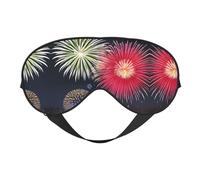 Masques de sommeil soyeux splendide feux d'artifice couverture des yeux en satin doux élastique pour femme homme sieste de voyage - Étoiles de nuit silencieuses