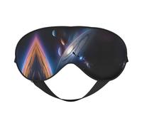 Masques de sommeil soyeux - Un univers fascinant - Couverture des yeux en satin doux - Bandeau élastique pour femme et homme - Pour la sieste de voyage - Étoiles de nuit silencieuses
