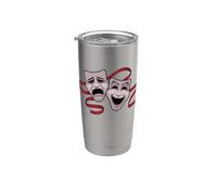 Masques de théâtre comédie et tragédie Gobelet isotherme en acier inoxydable double paroi