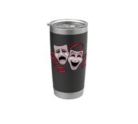 Masques de théâtre comédie et tragédie Gobelet isotherme en acier inoxydable double paroi