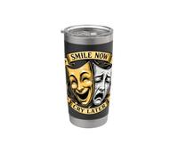 Masques de théâtre comédie tragédie drame Gobelet isotherme en acier inoxydable double paroi