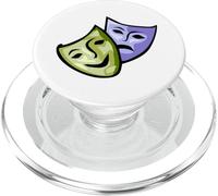 Masques de théâtre comédie tragédie PopSockets PopGrip pour MagSafe