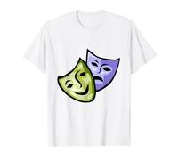 Masques de théâtre comédie tragédie T-Shirt Graphique avec Valeur