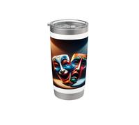 Masques de théâtre dramatique comédie et tragédie Gobelet isotherme en acier inoxydable double paroi