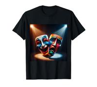 Masques de théâtre Dramatique comédie et tragédie T-Shirt Graphique avec Valeur
