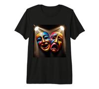 Masques de théâtre Dramatique comédie et tragédie T-Shirt Haut de Gamme