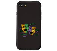Masques de théâtre festifs pour fête de Mardi Gras Happy And Sad Coque pour iPhone SE (2020) / 7 / 8