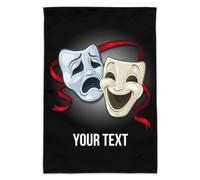 Masques de théâtre personnalisés 1 ligne drapeau de jardin