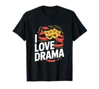 Masques de tragédie I Love Drama Theater Comédie T-Shirt
