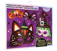Masques d'halloween Inclus 4 masques et 50 strass phosphos - Anna Clark - Auzou Philippe Eds - Boîte ou accessoire - Jeux livres objets