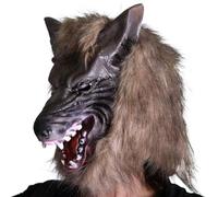 Masques d'Halloween pour adultes, masque de loup-garou en vinyle PVC Scary Masque Halloween Masque Horreur de costume de loup effrayant avec des trous de ventilation