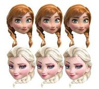 Masques Disney Frozen Anna and Elsa - 6 Pack G