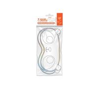 Masques en carton à décorer - Panda - Sachet de 6 - Couleur blanche - Mixte