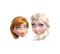 Masques en carton La Reine des neiges - Elsa et Anna (x6)