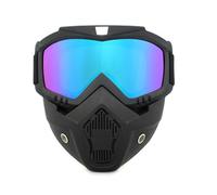 Masques et Lunettes,Lunettes de Ski Hommes Femmes Lunettes De Soleil En Plein Air Skateboard Lunettes Anti-Poussières Réglables Lunettes De Motocross Léger