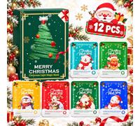 Masques Hydratants Visage, Coffret masques de Noël 12 pièces, Hydratants | Coffret soin de Noël avec carte de vœux,soin spa à domicile, idée cadeau de Noël pour femme