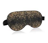 Masques pour les yeux dorés de luxe scintillants brillants sur les yeux noirs Blocs de couverture Masque de sommeil léger Cache-ombre avec bandeau relaxant pour les yeux avec sangle de tête réglable p