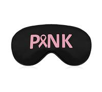 Masques pour les yeux doux pour le cancer du sein rose avec sangle réglable, bandeau léger et confortable pour dormir