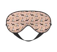 Masques pour les yeux, masque de sommeil réglable, cache-yeux, pare-soleil pour dormir, travail posté,Bull Terrier Café Café Race De Chien Blush