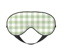 Masques pour les yeux, masque de sommeil réglable, cache-yeux, pare-soleil pour dormir, travail posté,Plaid en lin vert sauge