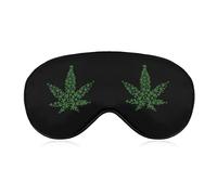 Masques pour les yeux souples en feuilles de mauvaises herbes avec sangle réglable, bandeau léger et confortable pour dormir